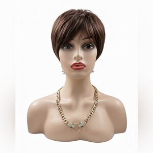 Gold Tone Crystal Snake Panther Head Necklace Green Eyes Statement Chain